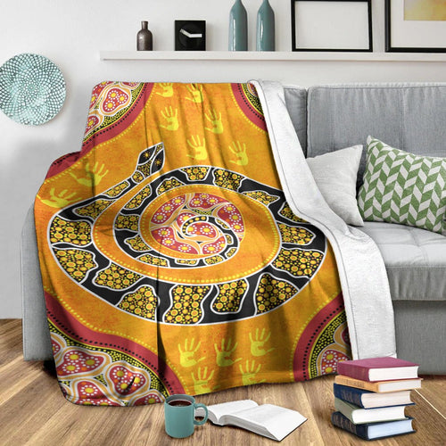 blanket-aboriginal-unique-style-snake-orange-color-2021