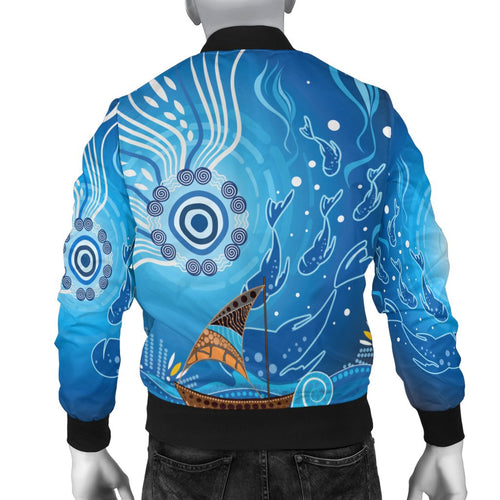 bomber-jacket-aboriginal-view-sea-with-fish-and-boat