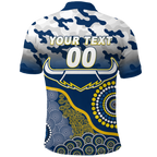 (Custom Personalised) Cowboys Rugby ANZAC Day Camouflage Indigenous Art Polo Shirt - LT12