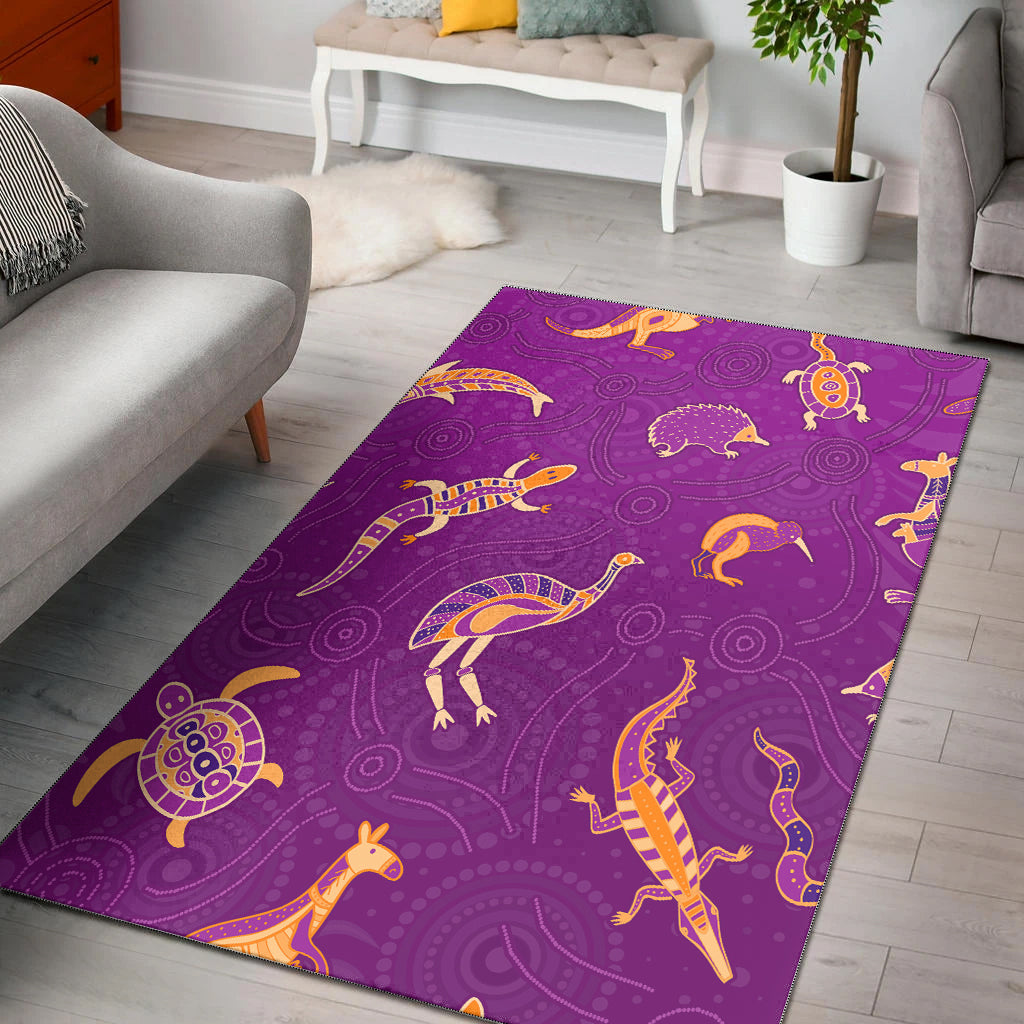 aboriginal-art-area-rug-animals-australia-version-purple