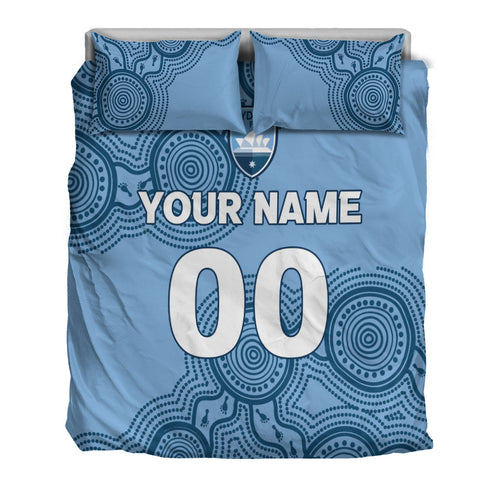 custom-personalised-sydney-bedding-set-indigenous-dot-painting-art