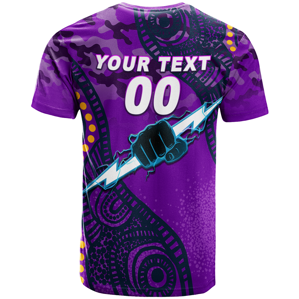 (Custom Personalised) Storm Rugby ANZAC Day Camouflage Indigenous Art T-Shirt - LT12
