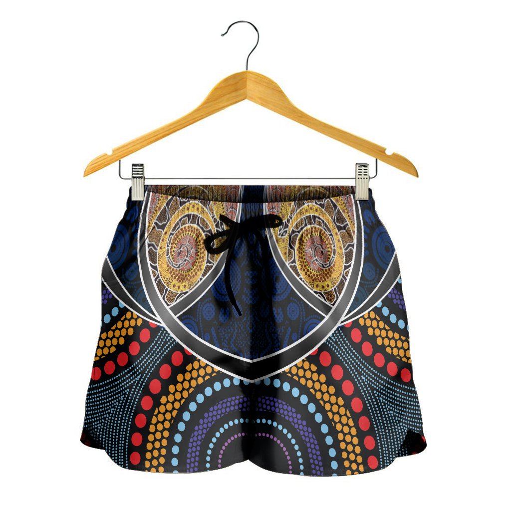 Women Short -  Aboriginal Dot Panting Art With Snake - Vibe Hoodie