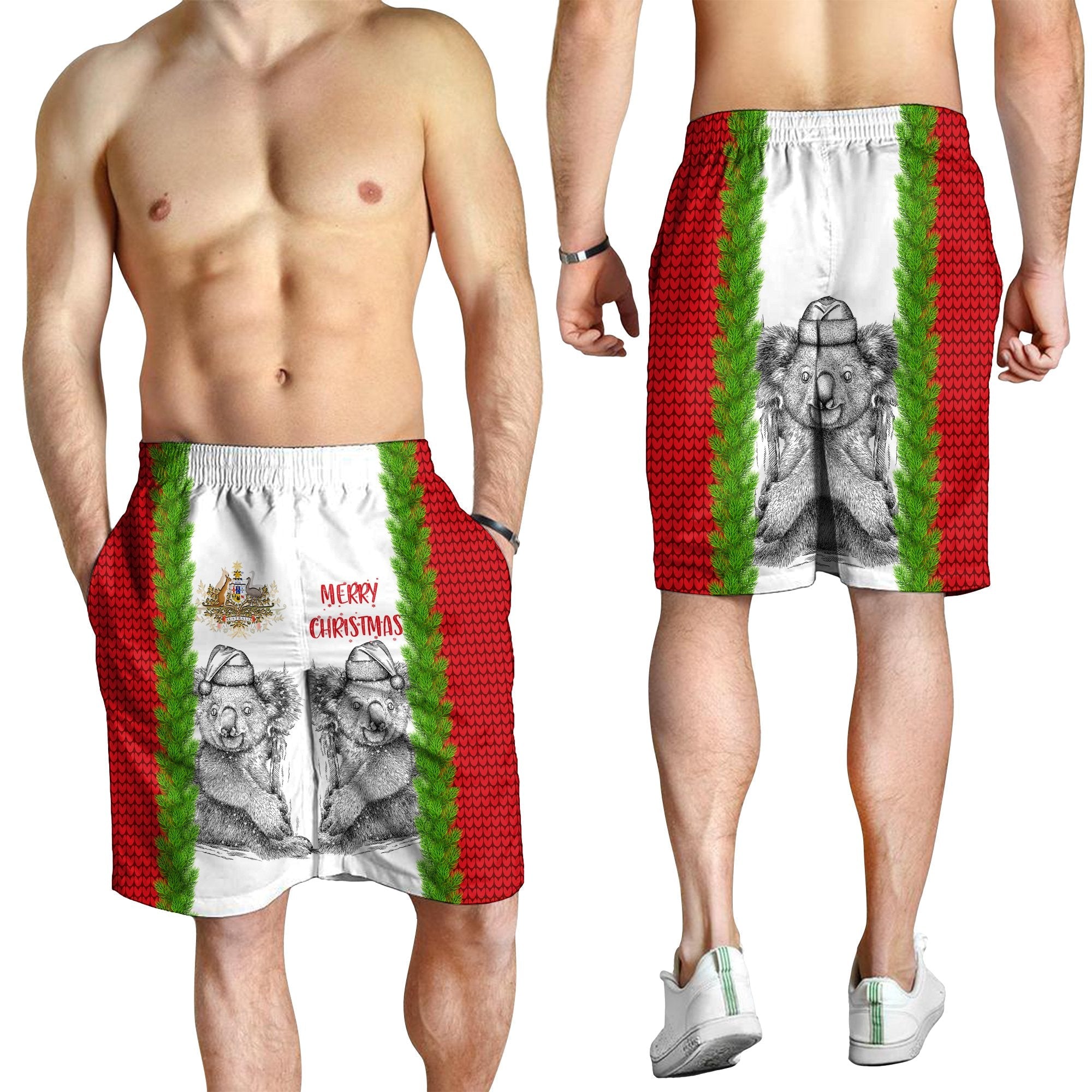 christmas-mens-shorts-merry-christmas-koala