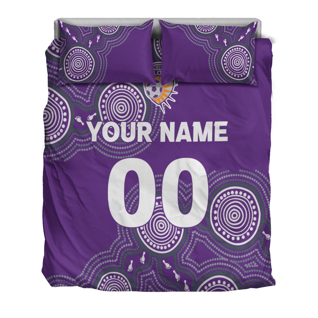 custom-personalised-perth-glory-bedding-set-indigenous-dot-painting-art