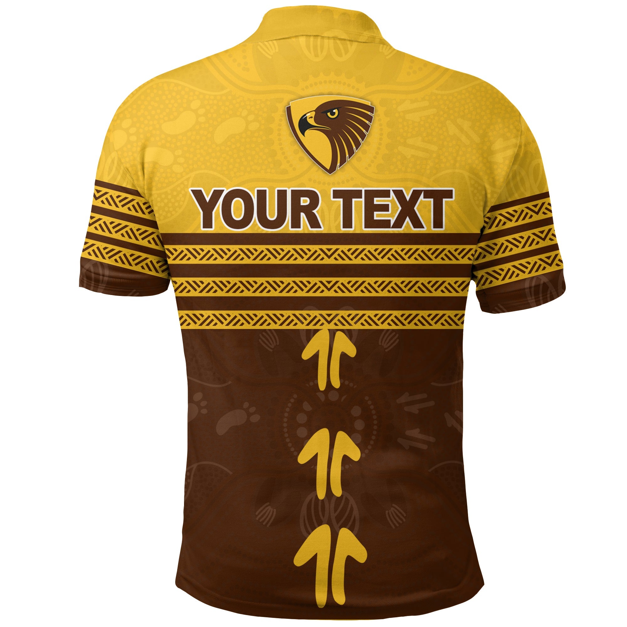 custom-personalised-hawthorn-polo-shirt-aboriginal-dot-painting