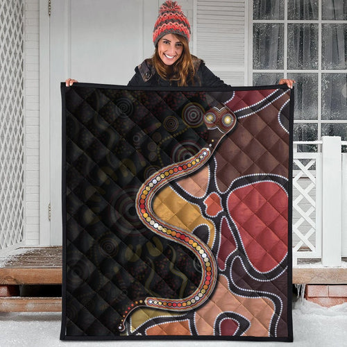 premium-quilts-aboriginal-snake-with-dot-painting