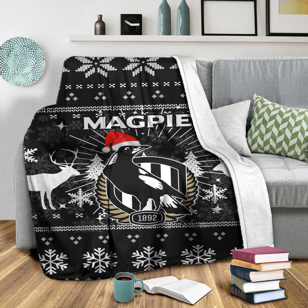 collingwood-magpies-blanket-christmas-ugly-style