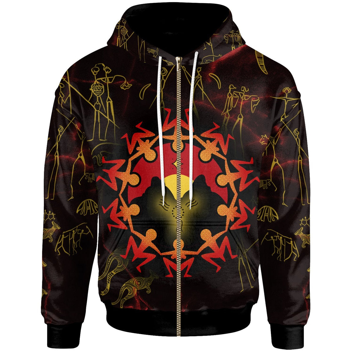 aboriginal-zip-up-hoodie-australia-map-and-indigenous-flag