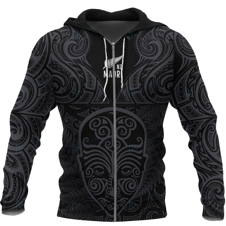 aotearoa-zip-hoodie-maori-manaia-warrior-silver-fern