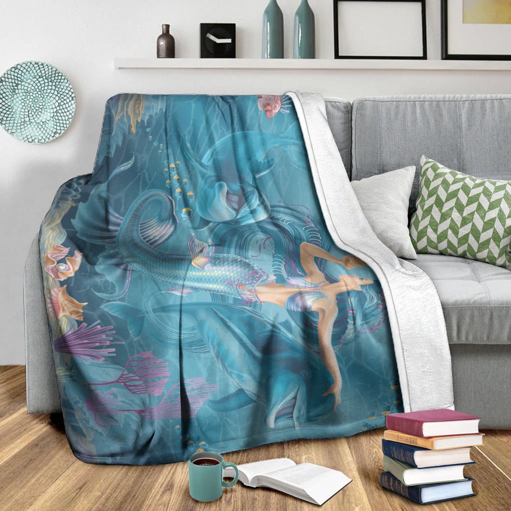 blankets-australia-beautiful-mermaid-with-dolphin