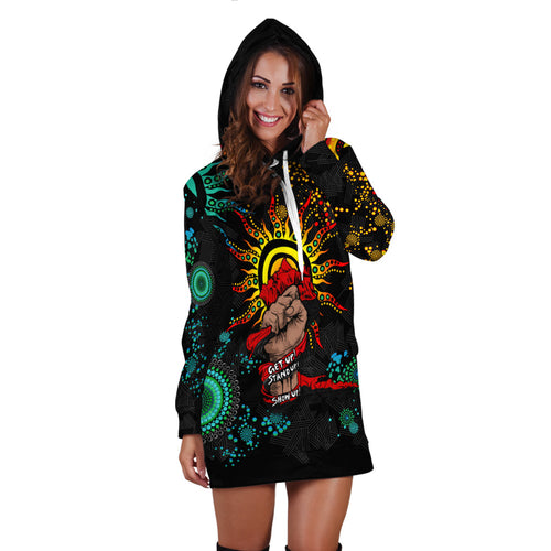 NAIDOC Week 2022 Aboriginal Art Unique Hoodie Dress - LT12