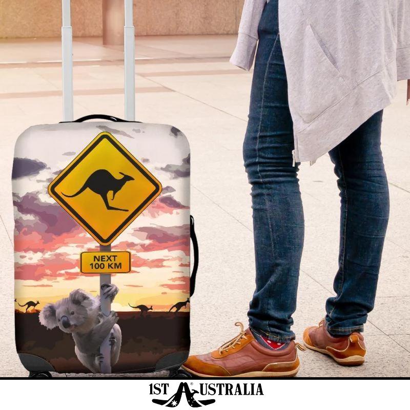 koala-luggage-cover-kangaroo-sign-landscape-art