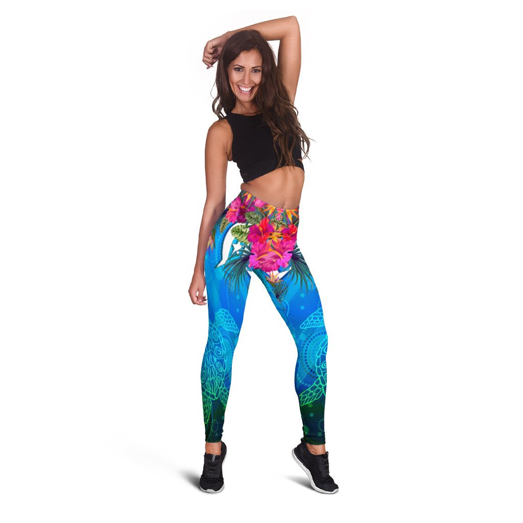 legging-torres-strait-blue-sea-with-hibiscus