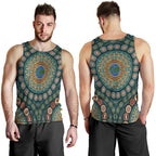 mens-tank-top-aboriginal-green-dot-painting-with-earth