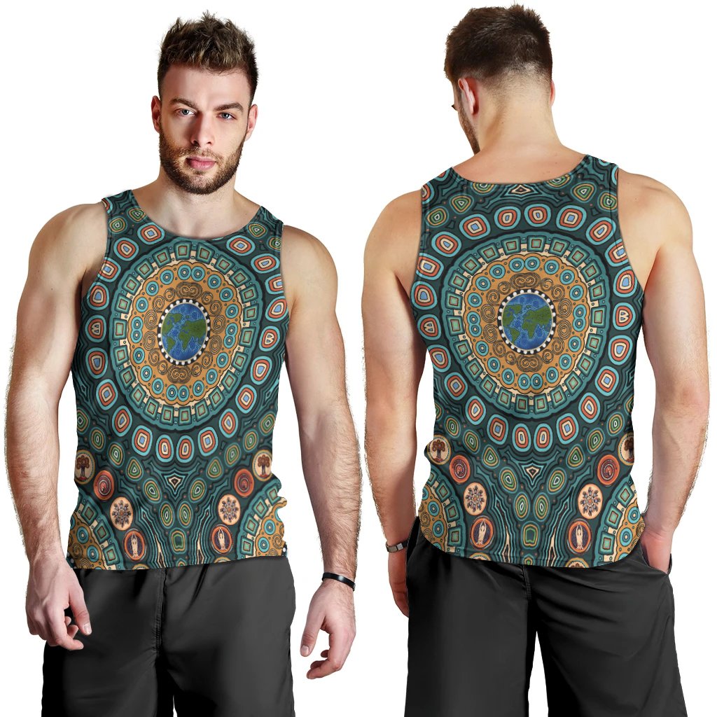 mens-tank-top-aboriginal-green-dot-painting-with-earth
