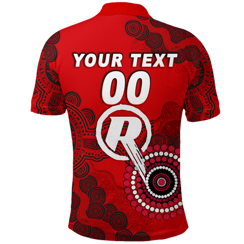 (Custom Personalised) Melbourne Renegades Aboriginal Art Cricket 2022 Polo Shirt - LT12