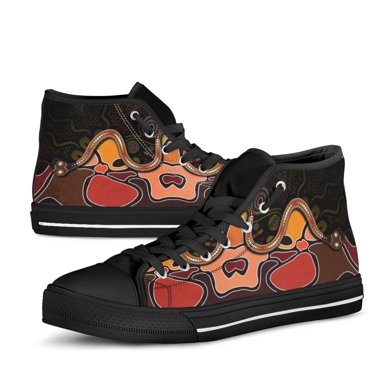 high-top-aboriginal-snake-with-dot-painting