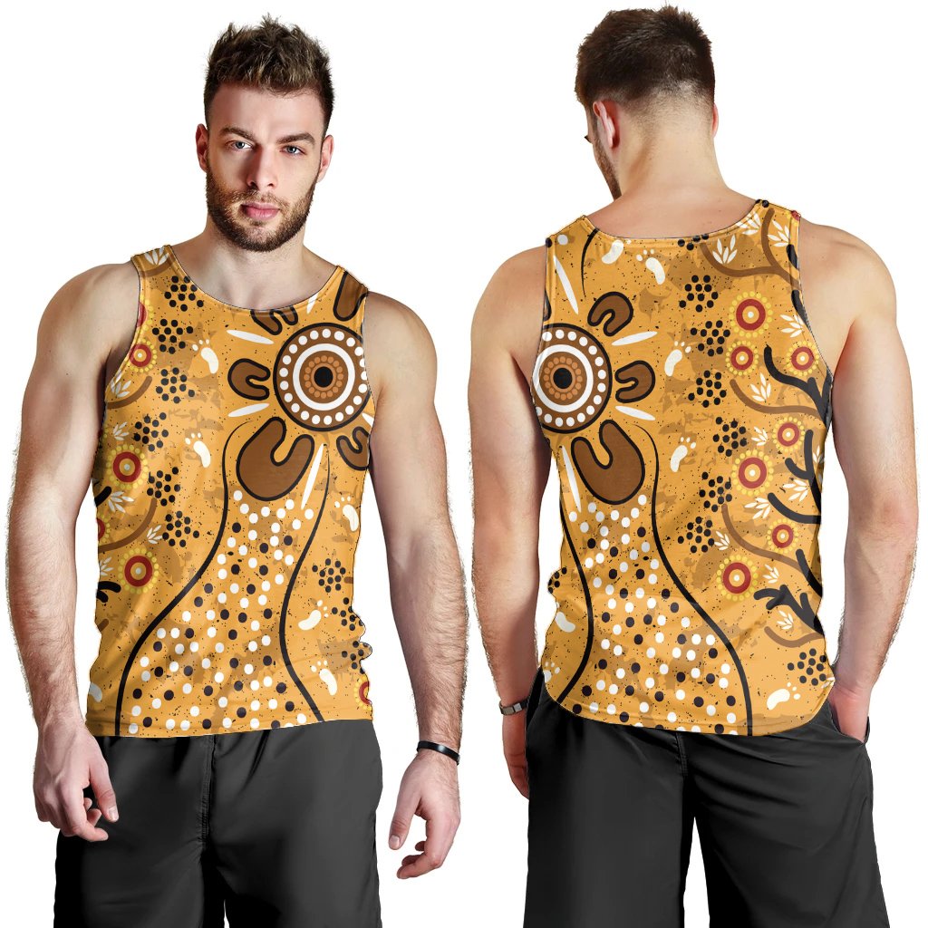 mens-tank-top-aboriginal-art-in-spring-style