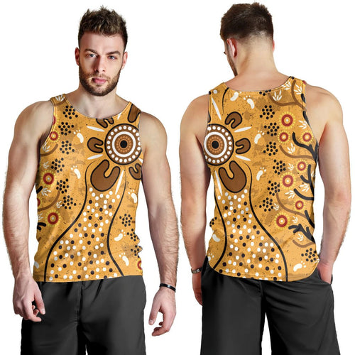 mens-tank-top-aboriginal-art-in-spring-style