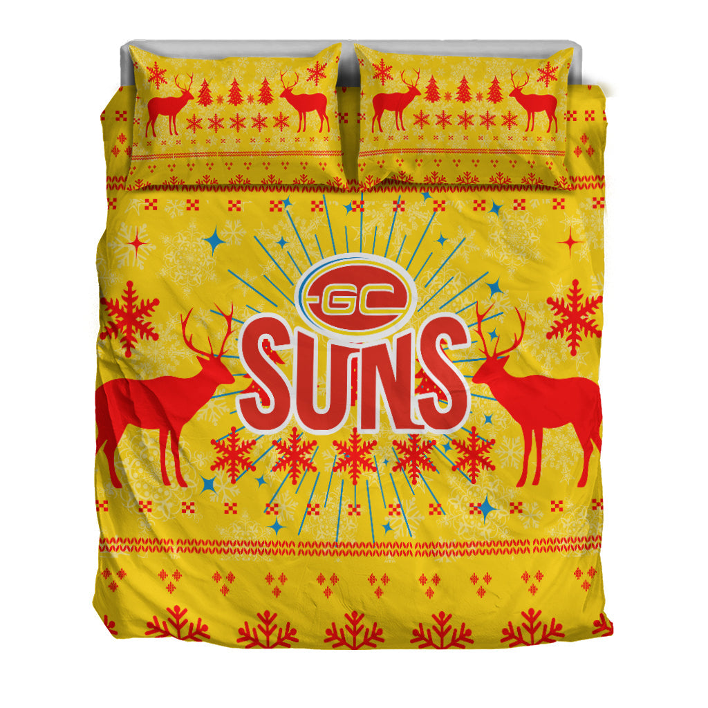 gold-coast-suns-bedding-set-christmas-ugly-style
