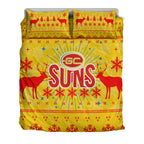 gold-coast-suns-bedding-set-christmas-ugly-style