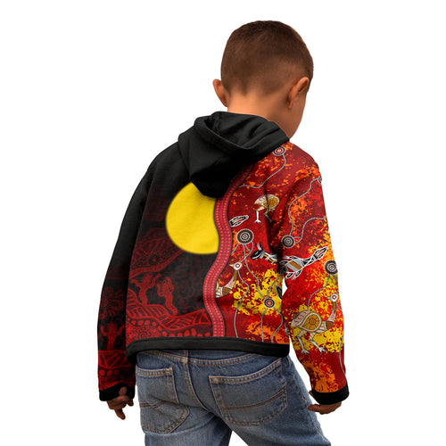 kids-aboriginal-zip-up-hoodie-red-indigenous-flag