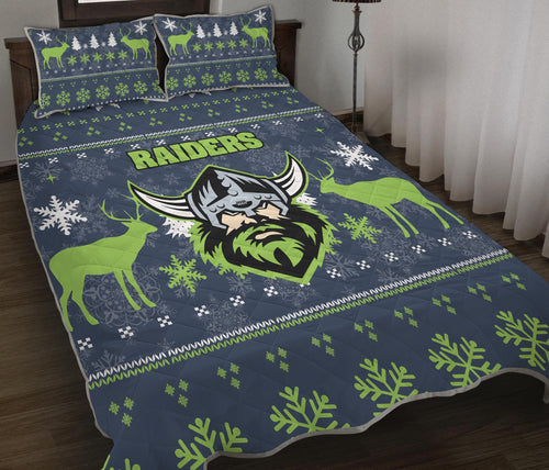 canberra-raiders-quilt-bed-set-christmas-ugly-style