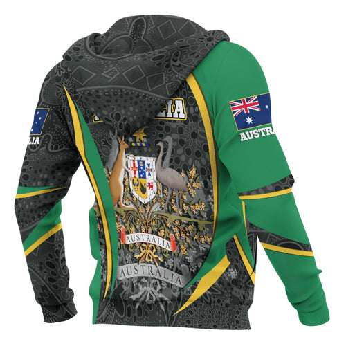 aboriginal-hoodie-australian-coat-of-arms-aussie-spirit-green