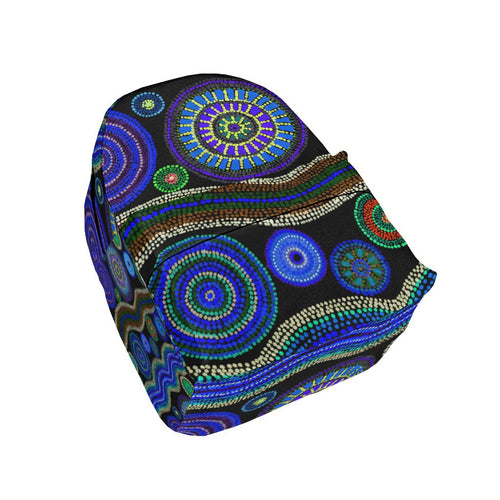back-pack-aboriginal-dot-unique-style-blue
