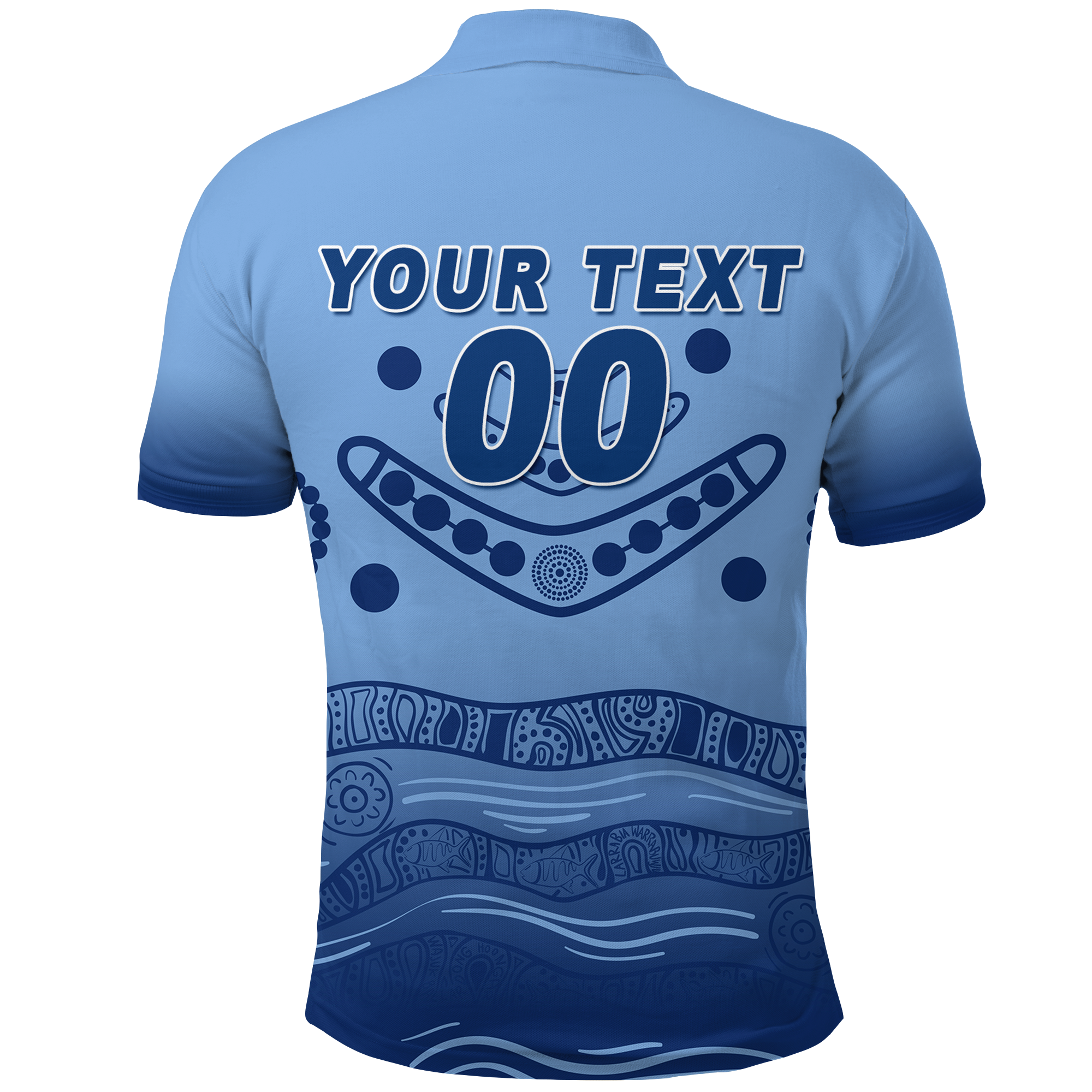 (Custom Personalised) NSW New South Wales Blues Aboriginal Indigenous Polo Shirt - LT12