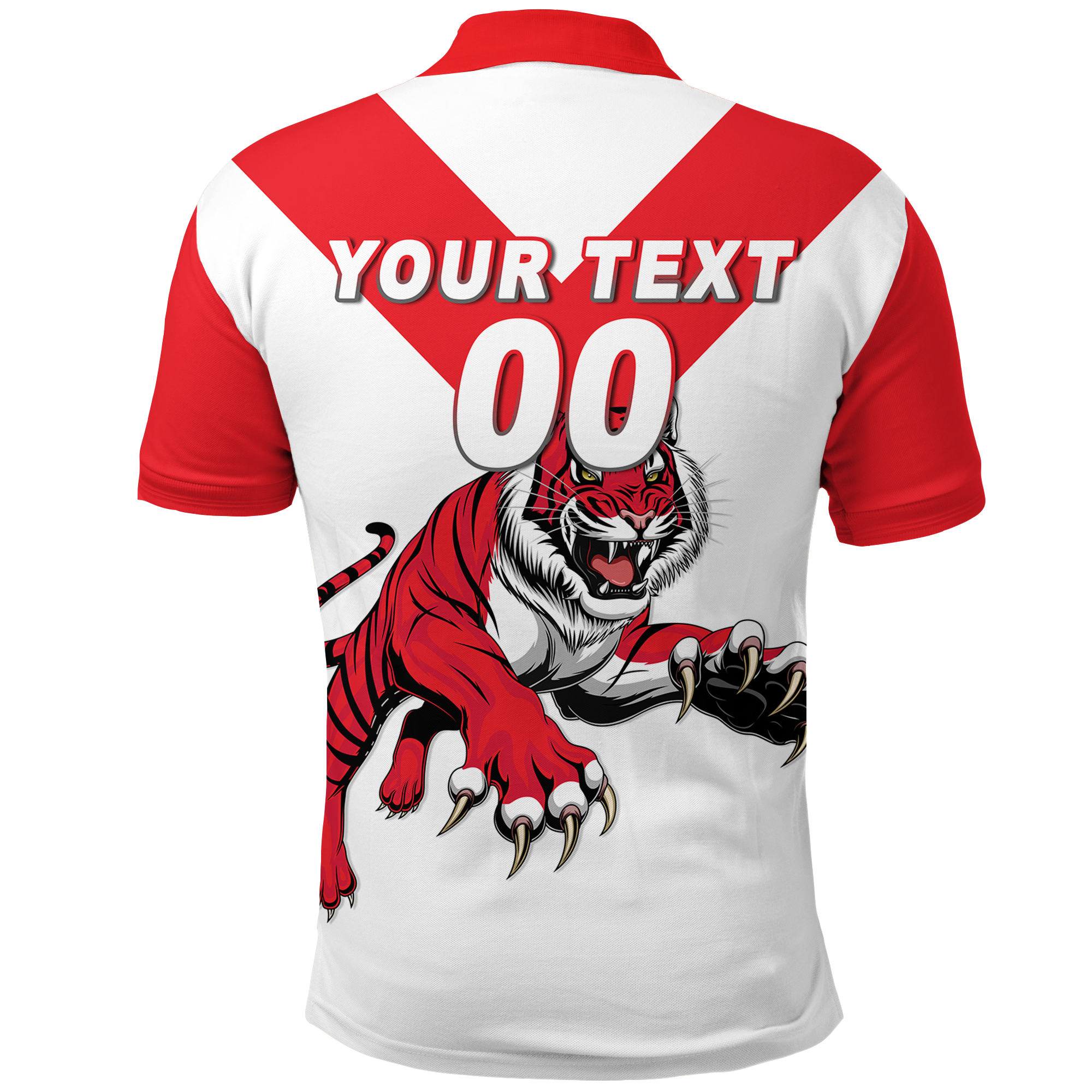 (Custom Personalised) Tigers South Bunbury Football 2022 Polo Shirt - LT12