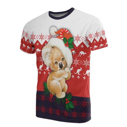 christmas-t-shirt-koala-t-shirt-kangaroo-symbol-snowflakes-unisex