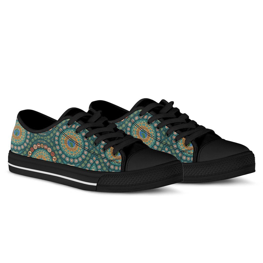 low-top-shoe-aboriginal-green-dot-painting-with-earth