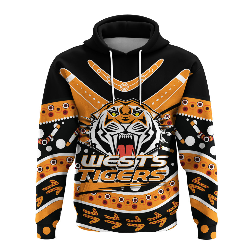 Wests Tigers Hoodie - Aboriginal Dot Painting - LT12