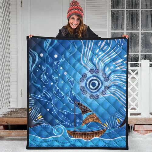 quilt-aboriginal-view-sea-with-fish-and-boat