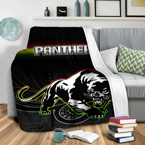 Black Panthers Rugby League Aboriginal Blanket - LT2