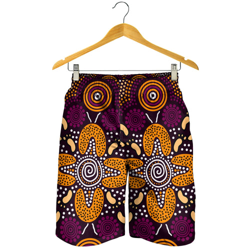 aboriginal-mens-shorts-flowers-dot-panting-art