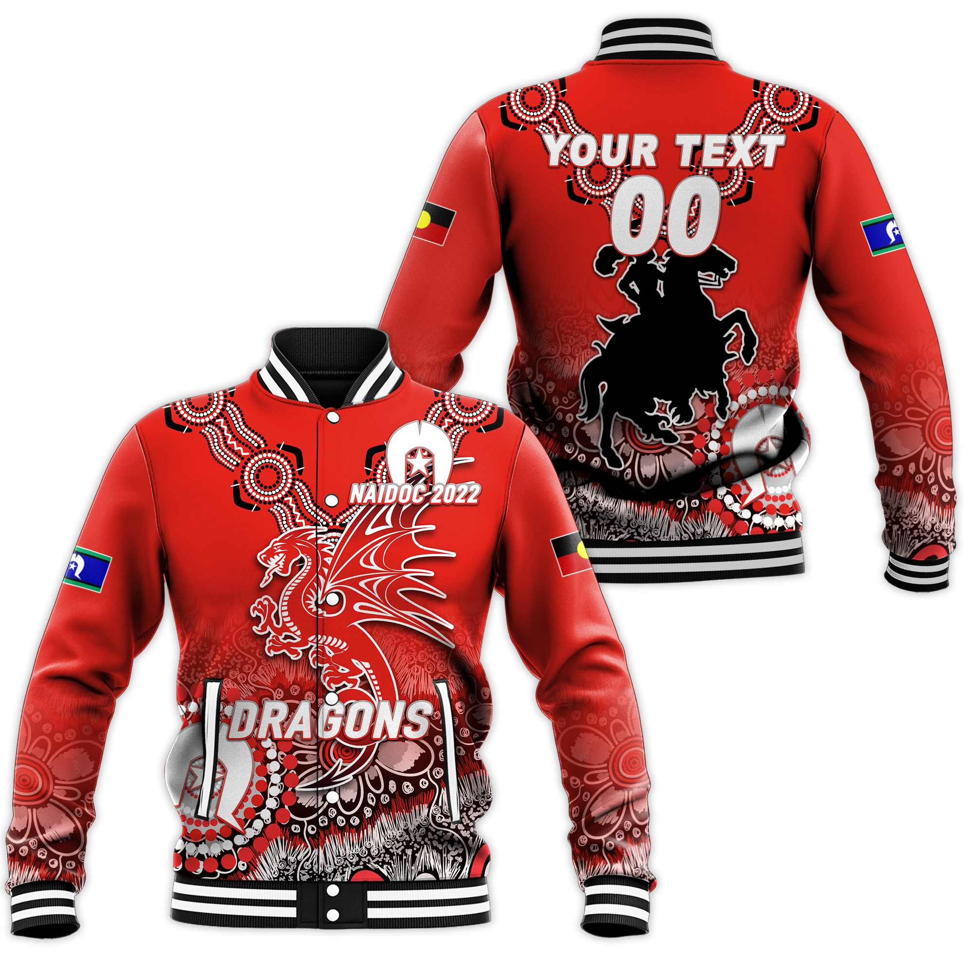 custom-personalised-dragons-rugby-naidoc-2022-aboriginal-baseball-jacket