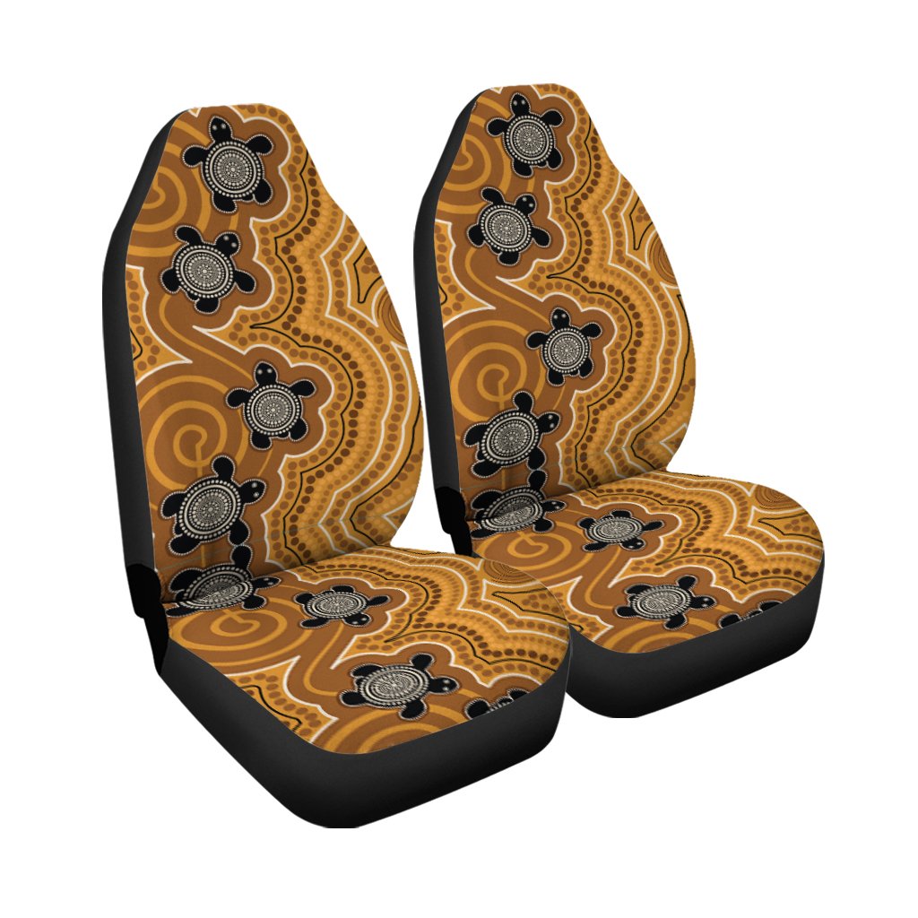 aboriginal-car-seat-covers-indigenous-turtle-gold-version