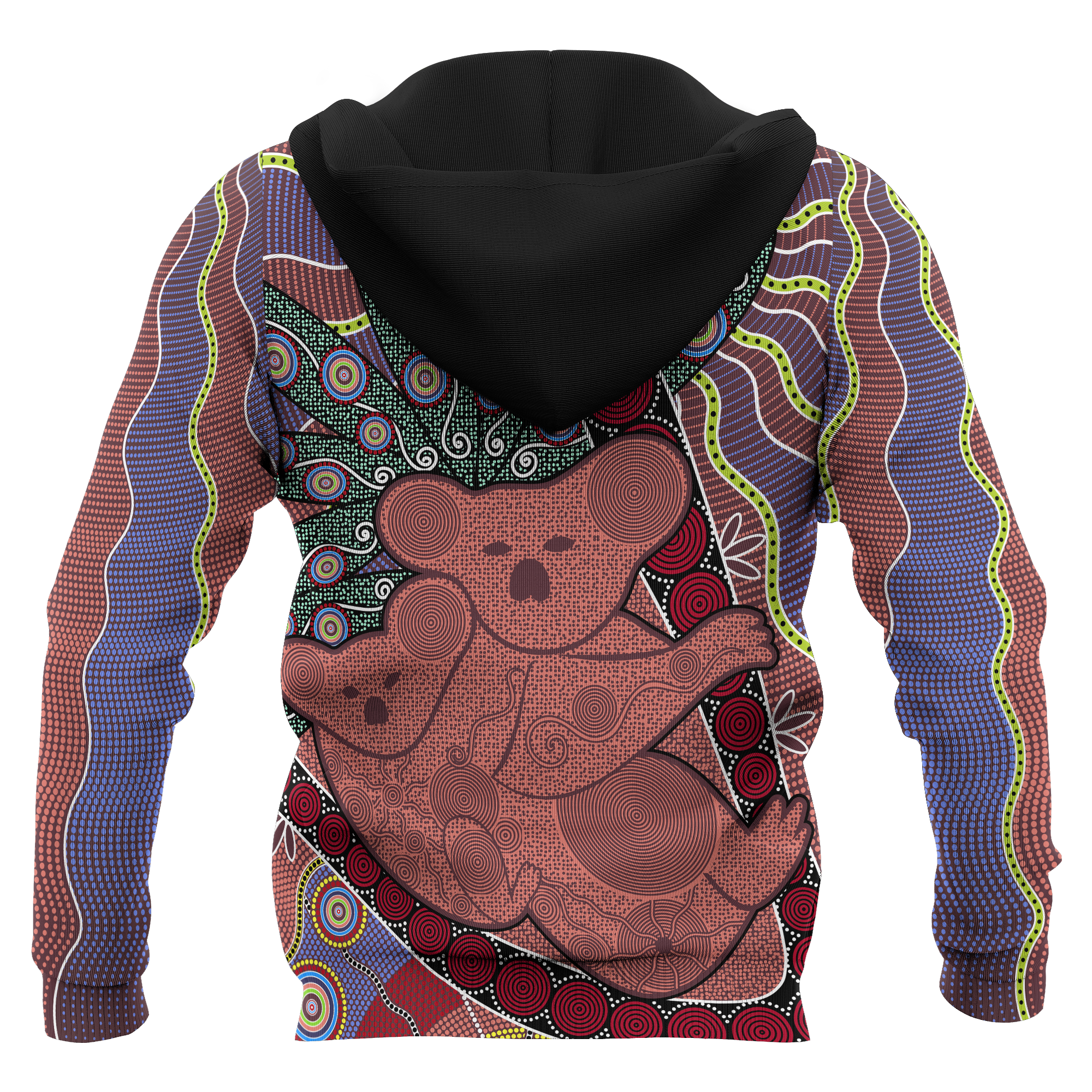 aboriginal-hoodie-koala-patterns-sun-dot-painting
