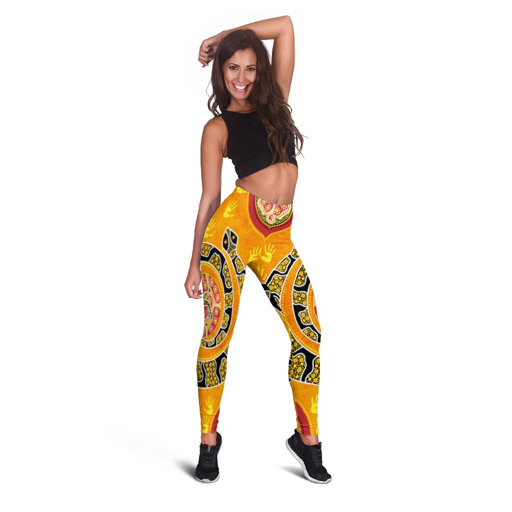 legging-aboriginal-unique-style-snake-orange-color-2021