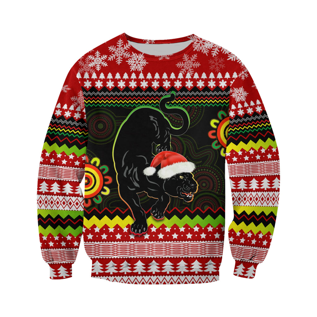 custom-personalised-panthers-christmas-sweatshirt-penrith-snow-mix-indigenous