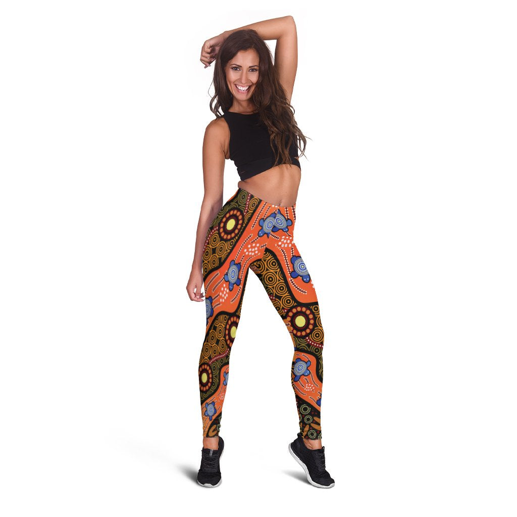 legging-aboriginal-dot-unique-style-turtle