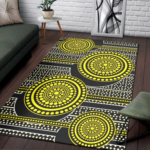 aboriginal-area-rug-dreamtime-yellow-dot-painting-aboriginal-style