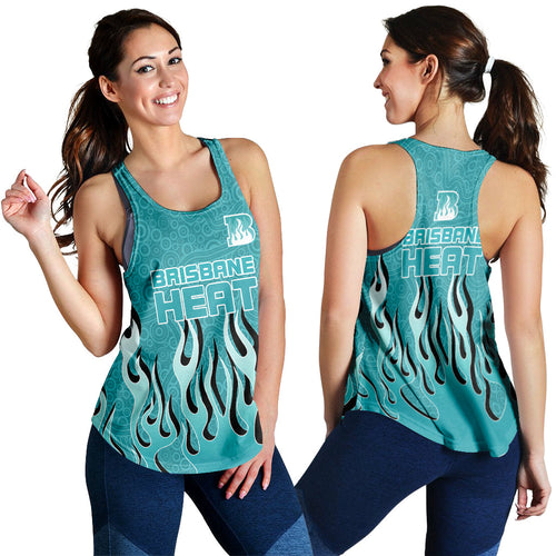 Brisbane Heat Women Tank Top - Aboriginal Style Of Dot Fire