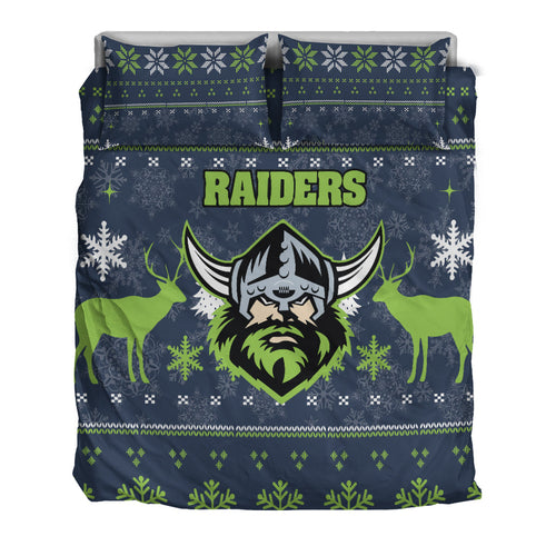 canberra-raiders-bedding-set-christmas-ugly-style