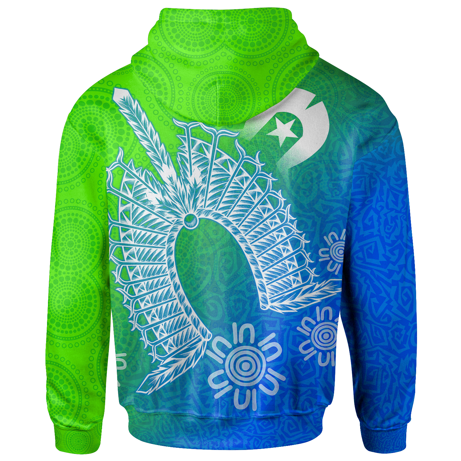 torres-strait-islander-hoodie-dhari-mask-ocean-style