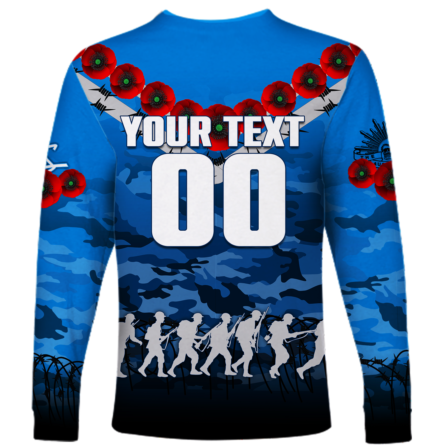 custom-personalised-adelaide-strikers-anzac-2022-long-sleeve-shirt-camouflage-with-poppy
