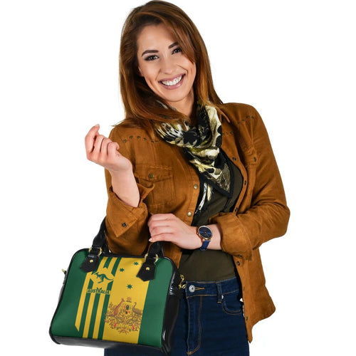 Shoulder Handbag -  Australia Kangaroo Sign National Color - Vibe Hoodie